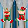 Miniatyrbild 1 av 4: 2 stycken julgardinomtag - Tecknad tomte med ben, Dol