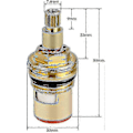 Miniatyrbillede 1 af 3: 2 stk. keramisk skivehoved, keramiske patroner, universal erstatning til messinghane 20 hakker X 53 mm