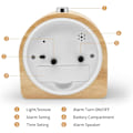 Miniatyrbild 5 av 5: Batteridriven väckarklocka med snooze-funktion, reseväckarklocka