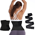 Miniatyrbillede 2 af 6: ##/Wrap Waist Trainer til Kvinder Wrap Waist Træningsbånd Sports Korset Sort##/
