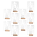 Miniatyrbilde 1 av 5: ##/(1-10) 10 Nummererte Rektangulære Akryl Middagstallerkener med Baser,##/