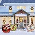 Miniatyrbillede 4 af 6: ##/Julepynt, Jule PVC oppustelige dekorative kugler (rød, grå og grøn)##/