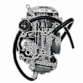 Miniatyrbillede 3 af 5: Karburator til Yamaha Bear Tracker 250 Yfm250 19992004 Atv Us