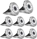 Solarlampa för utomhusbruk, 8 st 12 LED Trädgårdsbelysning IP65 Vattentät