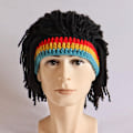 Miniatyrbillede 3 af 4: Enkelt stykke (sort reggae) sjov kreativ håndlavet hat paryk hat, Xin
