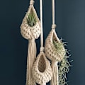 Miniatyrbillede 2 af 5: Hængende Kurv Ananasformet Landskabspleje Bomuld Macrame Blomsterkrukke til Stue B