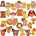 Miniatyrbillede 1 af 6: ##/Bogstavbroderi stoflap, 26 stk., Thanksgiving##/