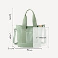 Miniatyrbild 6 av 6: ##/Svart canvasväska för kvinnor, casual tote bag handväska##/