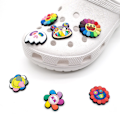 Miniatyrbillede 1 af 5: 8 stk. 3D Clog-Sandals Pynt (Solsikke), Sko Charms, Søde Sko