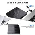 Miniatyrbilde 3 av 5: Ekstern CD/DVD-stasjon med USB 3.0/Type C