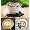 Pikkukuva 4 / 5: Latte Art -kynä, kahvineula, massiivipuinen koukkuneula, maitovaahto, ruusupuu varsi
