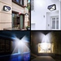 Pikkukuva 5 / 5: 2 Pakka Ulkovalaistus Aurinkopaneelilla 100 LED, Liiketunnistin Valo 270° W