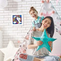 Miniatyrbilde 4 av 5: Diamantmaleri for barn Unicorn (blå), Unicorn DIY maling for