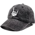 Miniatyrbilde 1 av 5: Håndhatt, Skallefinger Baseball Caps Justerbar Vasket Distressed