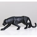 Miniatyrbillede 3 af 4: Hvid Sort Panther Skulptur Ornament Geometrisk Skulptur Harpiks