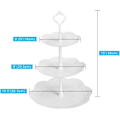 Miniatyrbillede 3 af 5: 3-etagers Cupcake Stativ, Plastik Etageret Serveringsstativ, Dessert