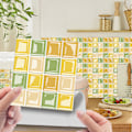 Miniatyrbild 1 av 5: ##/10 Stk 3D Gitterplattor Dekal 15×15cm - Gul Grön, Cu##/