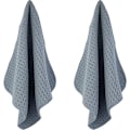 Miniatyrbillede 2 af 5: ##/(Grå 30x30 cm) 8 Ultra Premium Mikrofiber Køkkenhåndklæder - Hånd/Opvask - Honningkamstof##/