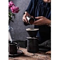 Miniatyrbild 3 av 5: Pour Over Kaffebryggare Set, Keramisk Dripper & Mikrovågsugnsäker Karaff, Retro Metallisk Glasyr, 47 cl