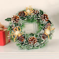 Miniatyrbilde 2 av 5: ##/Julekrans av kunstig furu med kongler 30x30cm##/