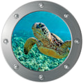 Miniatyrbild 1 av 4: ##/3D Ubåt-lucka väggdekal - Sköldpadda (Diameter: 29cm), Wal##/