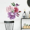 Miniatyrbillede 5 af 5: Vægsticker Multifunktionel Stor Pæonblomstermønster PVC Bærbar Rumsticker til Soveværelse 3
