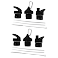 Miniatyrbild 1 av 5: 6-pack Lock För Hydro Flask Standard Mouth Vatten Inkluderar Sugrörslock, Bitventil Och Vridlock