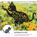 Miniatyrbilde 4 av 5: Hagedekorasjon i metall, katt, 1 stk, hul