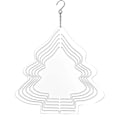 Pikkukuva 1 / 5: Sublimaatiotuulikello DIY Lämmönsiirto Alumiini 3D Tuulikello Sisä- ja ulkokäyttöön Puutarhaan Kuistille Metallinen Ripustuskoriste Christmas Tree
