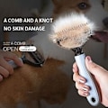 Miniatyrbillede 2 af 5: /#/Hunde børste kæledyr lang kam skridsikker metal kam dobbeltsidet profess/#/