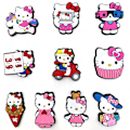 Miniatyrbillede 3 af 5: Skocharms 10 stk HelloKitty serie hul sko blomstertilbehør