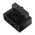 Miniatyrbild 1 av 5: USB 3.0 20/19 Pin Hane till Hona Inåtgående till Utåtgående 90-Graders Vinkel Expansionskonverter Adapter för Moderkort Dator Huvudkort Adapter för PC Com A