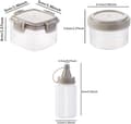 12 st Mini Plastflaskor för Sås, Dressingbehållare