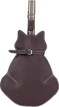 Katt crossbody-väska, enkel bröstväska, läder, djupt brun