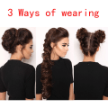 Miniatyrbillede 3 af 5: XXL Hårstykke Scrunchie - Få Voluminøst Krøllet Chignon Li