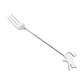 Miniatyrbilde 1 av 5: Kaffeskje med langt håndtak i rustfritt stål Kakegaffel Serviseutstyr Fork 2