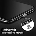 Pikkukuva 3 / 5: (Harmaa) 4 pölyn suojaa yhteensopiva iPhone 11, 12:n kanssa, pölynkestävä lataus