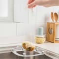 Miniatyrbillede 5 af 5: Vaskrester Si Vaskfilter Mesh Genanvendelig 2 Farver Grøntsagsrensningsfilterpose til Badeværelse Køkken C