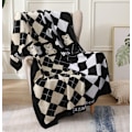 Miniatyrbilde 4 av 4: 1 stk 110x130cm Beige Bjørn Strikket Teppe Plaid Myk Komfortabel