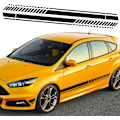 Pikkukuva 2 / 4: 1 Pari 210cm Urheilullisia Kilpa-auto Raidat Tarroja Auton Ovien Sivulle