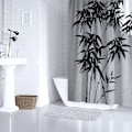 Miniatyrbilde 4 av 5: ##/180×180CM Dusjforheng med botaniske blomster og kroker##/