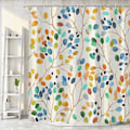 Miniatyrbilde 3 av 5: ##/180×180CM Dusjforheng med botaniske blomster og kroker##/