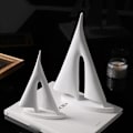 Miniatyrbild 4 av 4: ##/Moderna enkla segelbåtsprydnader, segelbåt-vit-liten##/