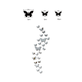 Miniatyrbilde 2 av 5: SwirlColor Butterfly Veggdekor, 36 Stykker 3D Sølv Akryl