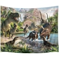 Pikkukuva 5 / 5: ##/Dinosaurukset seinävaate eläin antiikki kangas metsä vuori##/