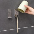 Miniatyrbilde 3 av 5: 6 stk. Veggmontert Elektrisk Tannbørsteholder med Lim for Bad