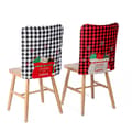 Set med 2 julgransrutiga stolsöverdrag, 50 x 46 cm, C