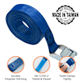 Miniatyrbilde 2 av 5: ##/Sett med 4 stropper, lengde 3 m, bredde 25 mm, stroppkapasitet##/