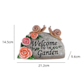 Miniatyrbillede 5 af 5: Havefigur Solcellelys Resin Udendørs Snegl Velkomstfigur Miljøvenlig Blomsterform Hus Solcellelandskabsbelysning til Gårdindretning snails