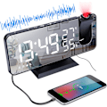 Miniatyrbild 2 av 5: Takprojektionsradioklocka, 180° Projektionsradioklocka, Digi